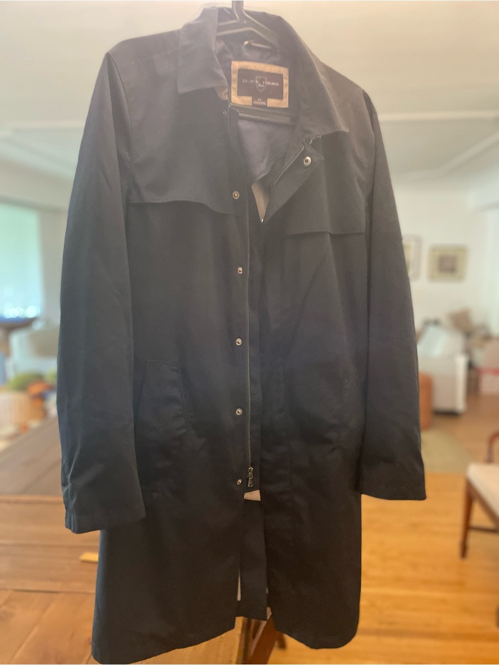 Black Brown 1826 Men's Black Trench Coat